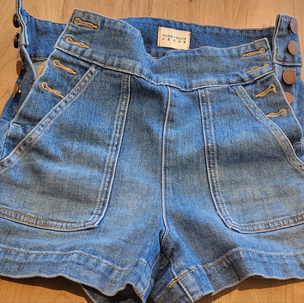 Alice and Olivia Jean Shorts
